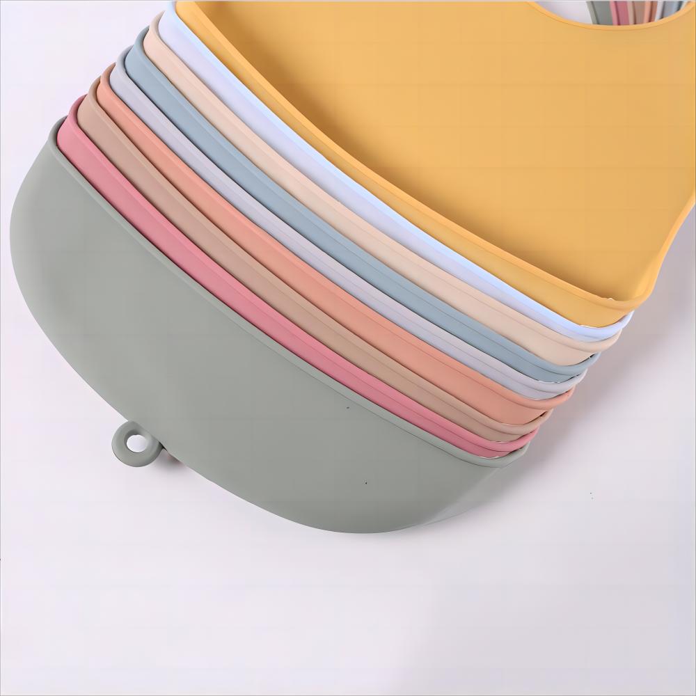 1/2pcs Food Grade Infant Eating Bibs Simple to Clean Baby Drool Towels Waterproof Children