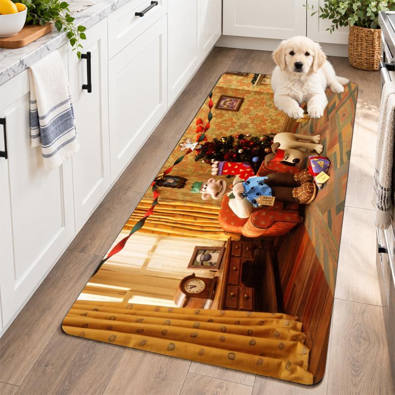 Flannel Kitchen Mat Wallace & Gromit Soft Area Rug Non Slip Floor Carpet Home Decoration