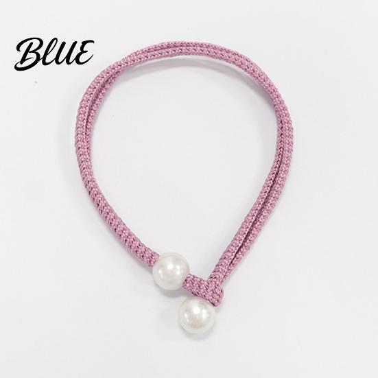 Curtain Tie 1 Durable Pearls Adjustable Rope for Drapes Pair Tiebacks Backs Faux Cord Buckle