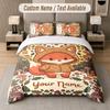 Autumn Fox Fantasy Custom Name Bedding Set 2 Pillowcases + 1 Sheet Personalized Text Custom