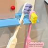 Draining Toothpaste Storage Rack Self-adhesive Toothbrush Dispenser with Cup  Bathroom