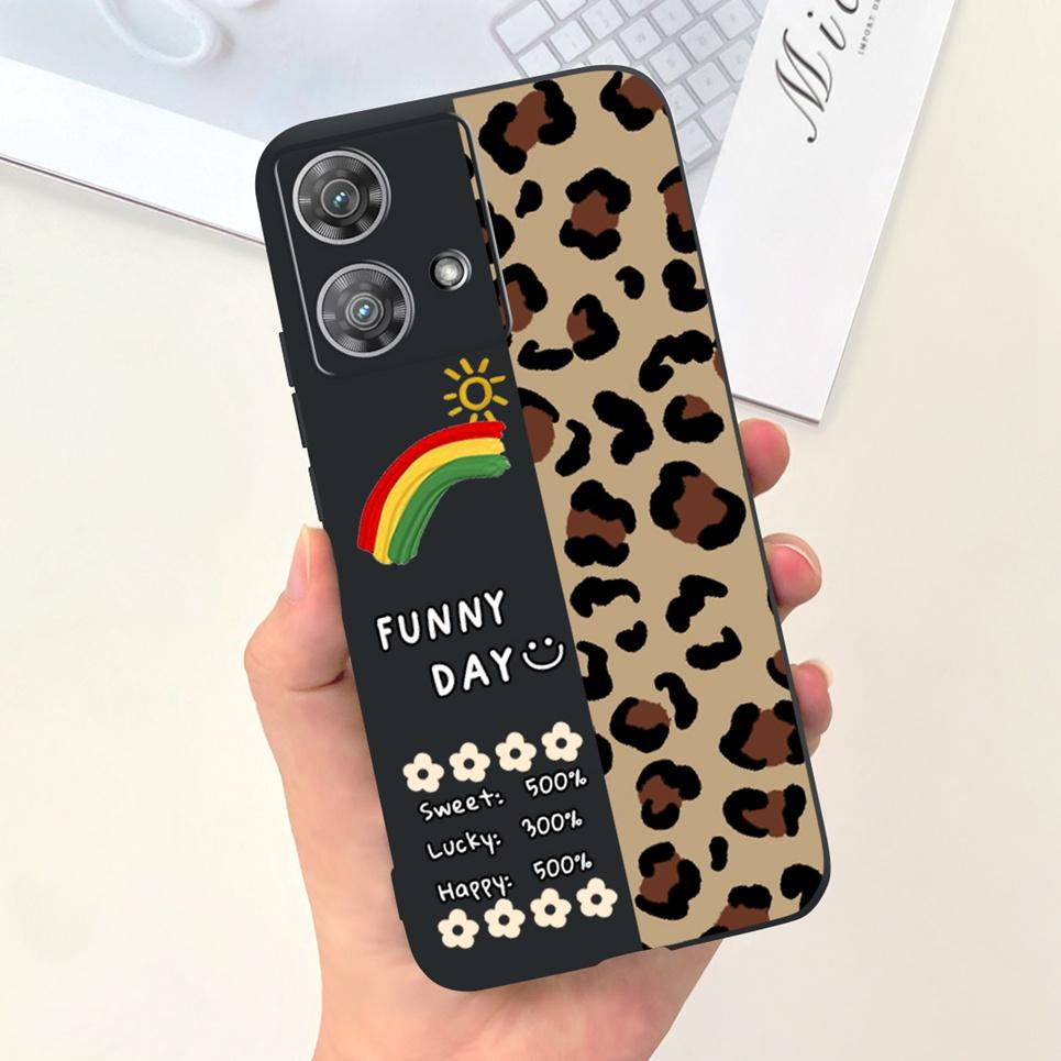 For Motorola Moto Edge 40 Neo / Edge40 / Edge 30 Lite / Edge 20 Lite 20 Pro Phone Case Soft Silicone Black Back Cover Cartoon