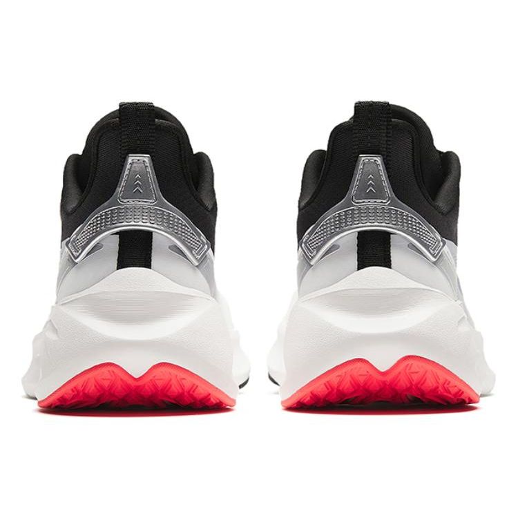 Anta Cloud Tracking Round Toe Lace-Up Versatile Shock Absorbing Wear-Resistant Low-Top Running Shoes Men sneaker Black Silver 112415522-1
