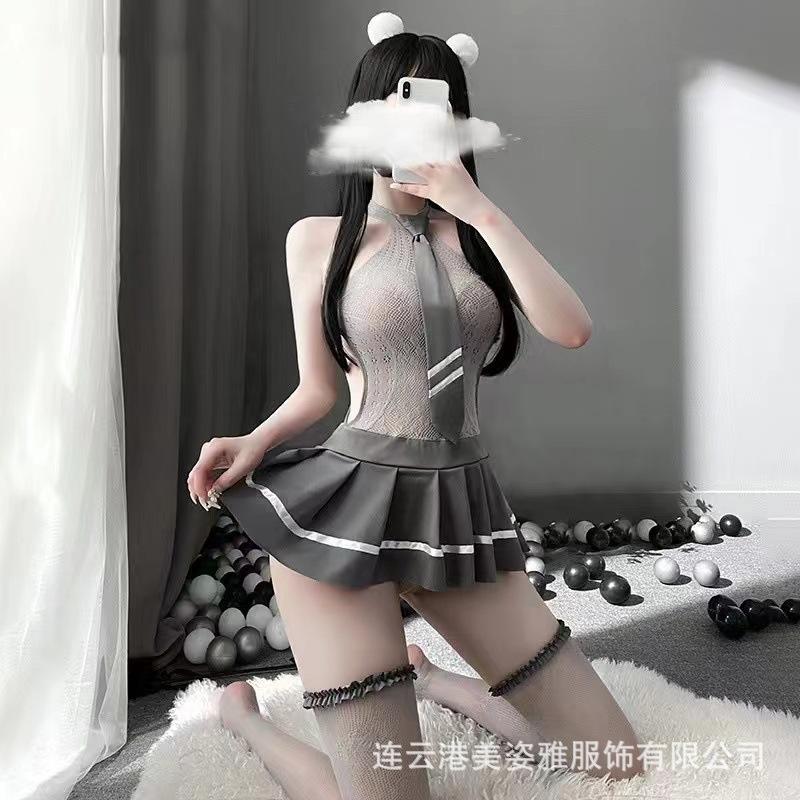 Sex Underwear Sexy Student Wear J Uniform Suit Pure Desire Spice Girl onesie pleated skirt neck woman