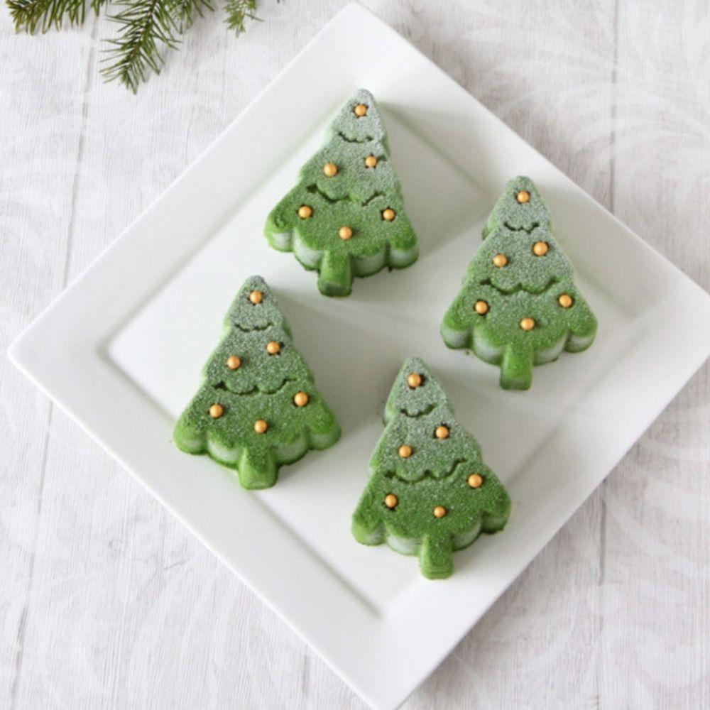 Bakeware Christmas Tree Cake Mold 3D Mousse Mold Soap Chocolate Mould Candle Making