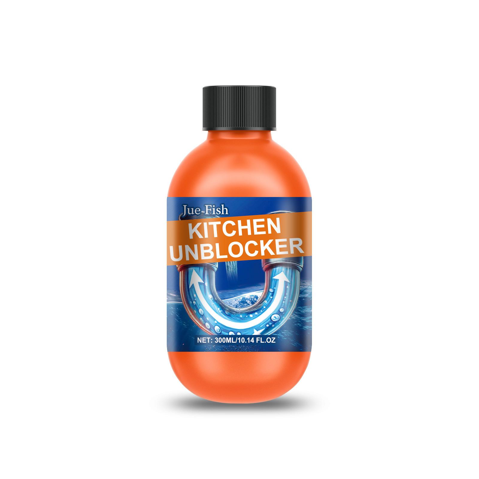 

Jue-Fish Мощный очиститель слива раковины Высокоэффективное средство для удаления засоров в кухонной канализации Порошковые чистящие средства для труб 300ml