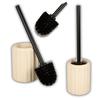 KENYA Ceramic Cream Black Toilet Brush with Holder