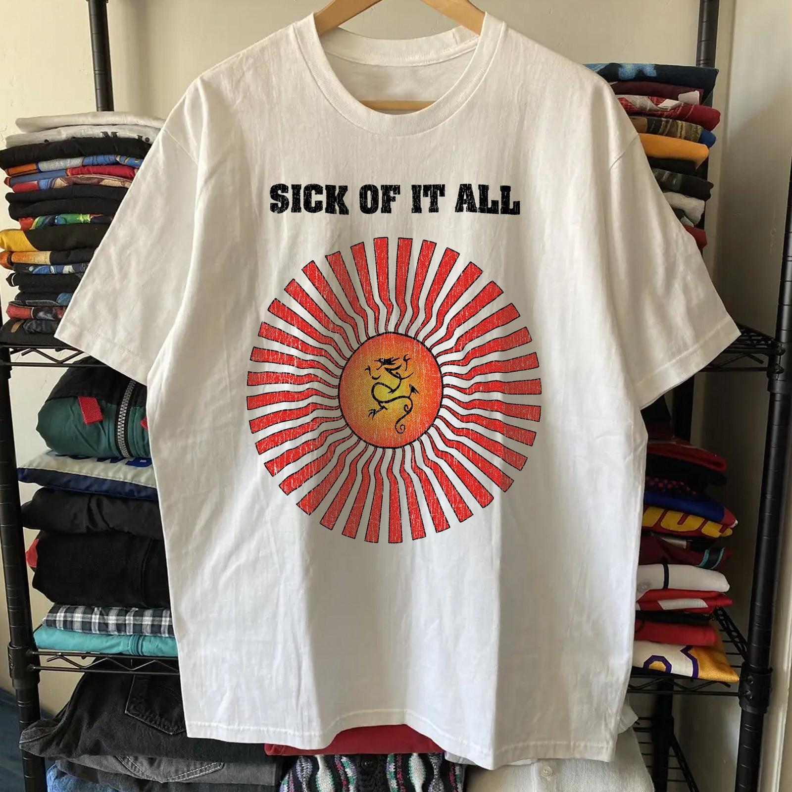 Sick Of It All Washed T-Shirt White L XL