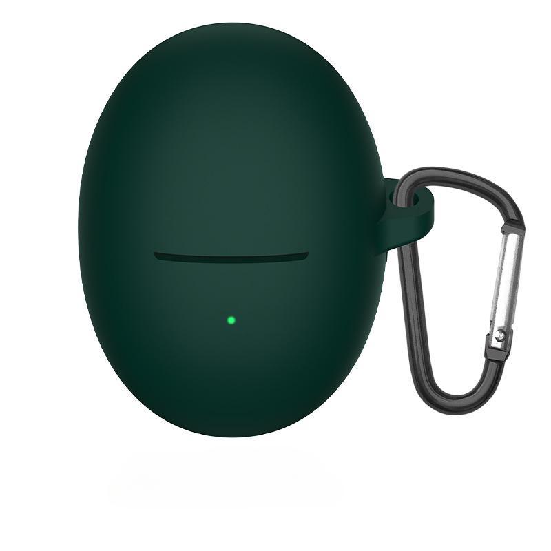

Защитный чехол для наушников Huawei freebuds 5, силиконовый чехол, милый чехол, сиамский силиконовый одноцветный чехол для Huawei freebuds 5 For Freebuds 5 темно-зеленого
