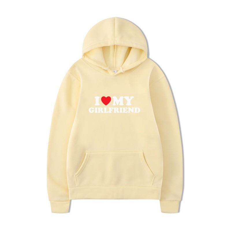 Mens Oversized Hooded Sweatshirt With Heart Print Casual Loose Fit Pullover Streetwear