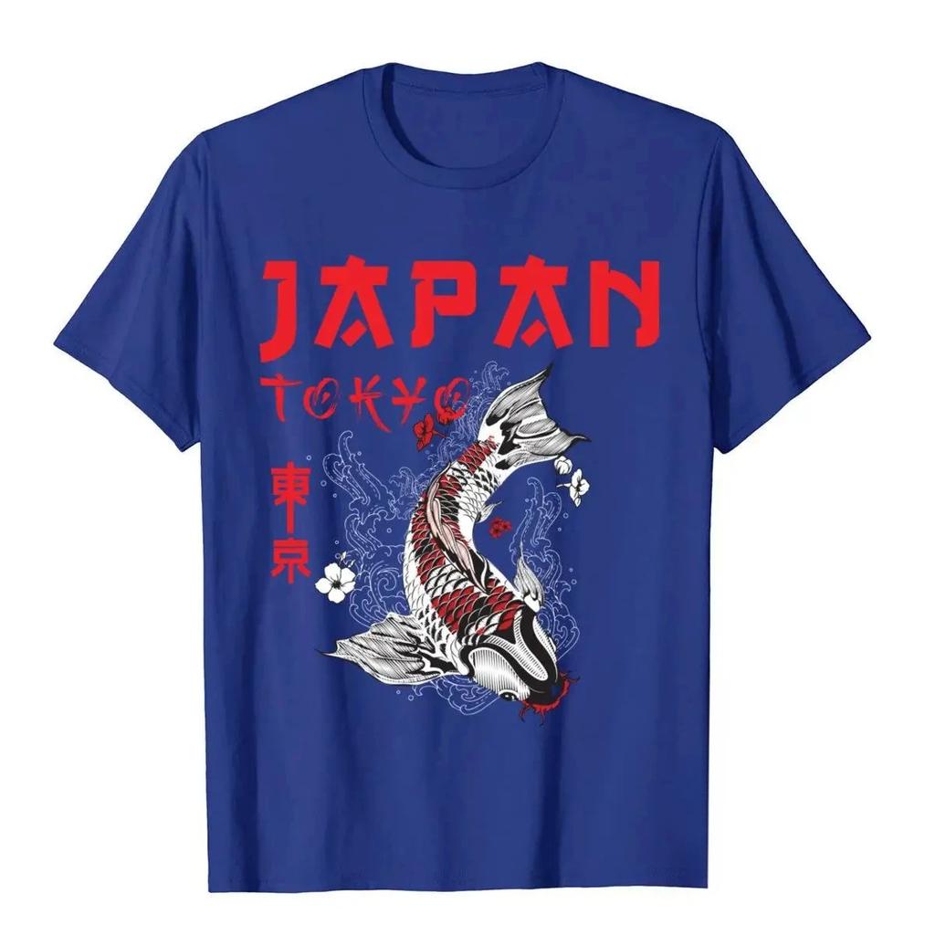 Yakuza Tokyo Koi Fish Men Women Tshirt Harajuku Manga Y2K Sport Casual Pop Simple Pure Cotton Short Sleeve Top Clothes Summer