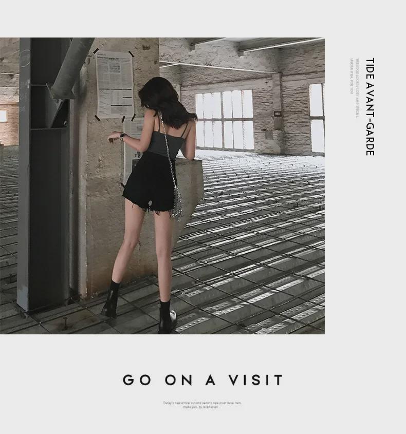 2023 Korean Women's Slim Tassel Denim Shorts - Fashionable Ultra-Short Jeans