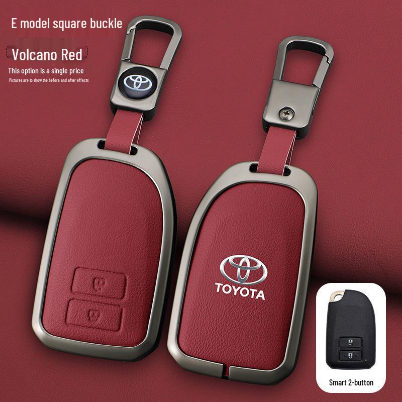 Schlüsselabdeckung für Toyota Yaris L, Vios FS und Echte Lederhülle für Damen