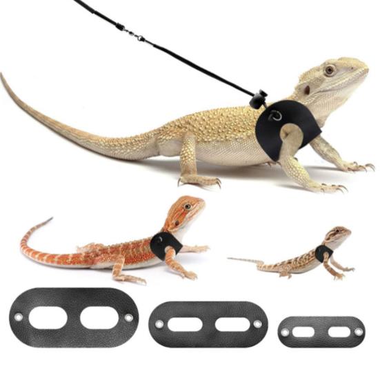 1 Set Lizard Traction Rope Adjustable Soft Comfortable Pet Lizard Traction Belt Reptile Harness Set Pet Supplies