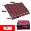 Burgundy White Strips Awning Replacement Fabric Toldo Tewango Canopy Gazebo Outdoor Garden Sun Shade Shelter 300gsm Store Banner