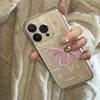 Rosa Schmetterlingsmuster Transparente Handyhülle für iPhone 17 16 15 Pro Max 14 Plus 13 12 11 Pro X XS XR 7 8 SE2 Stoßfeste Hülle