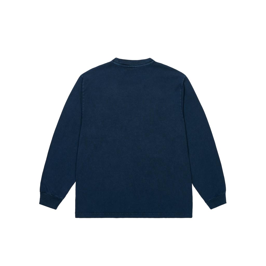 Palace Micro Pigment Long-Sleeve Navy Unisex Tops Blue P28ES004