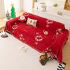 Christmas Festival Decoration Chenille Sofa Cover,All Seasons Blanket Sofa Towel,Living Room Sofa Cover,Anti-cat Scratch Cover