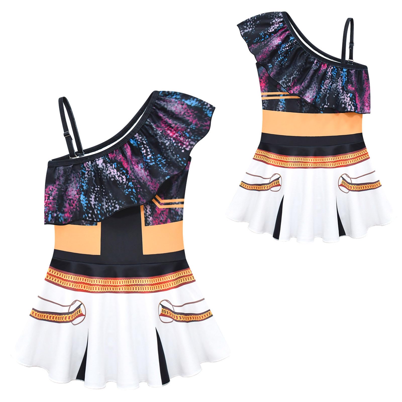 Children s Fashionable Casual One-piece Swimming Suit 100 чёрный