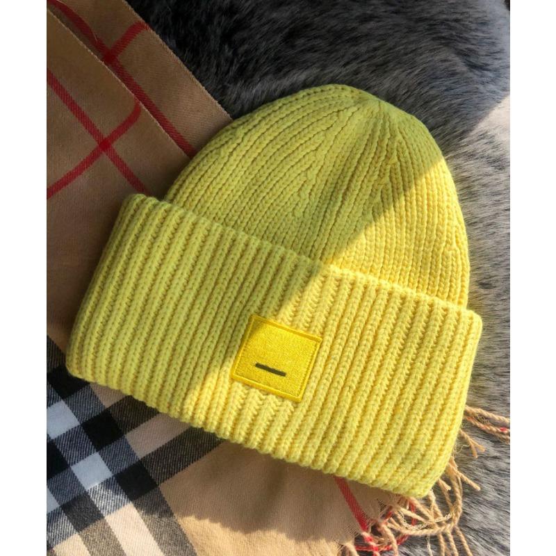 Wool Wool Hat Square Smiley Hat Autumn And Winter Thickened Men's Hundred Warm Hat Couple Knitted Hat Women's Hat