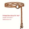 Multi-Color Bohemian Style Spring And Summer Fashion Women Handmade Wooden Circle Braided Hollow Belt Wax Rope Braided Belt Ethnic Style