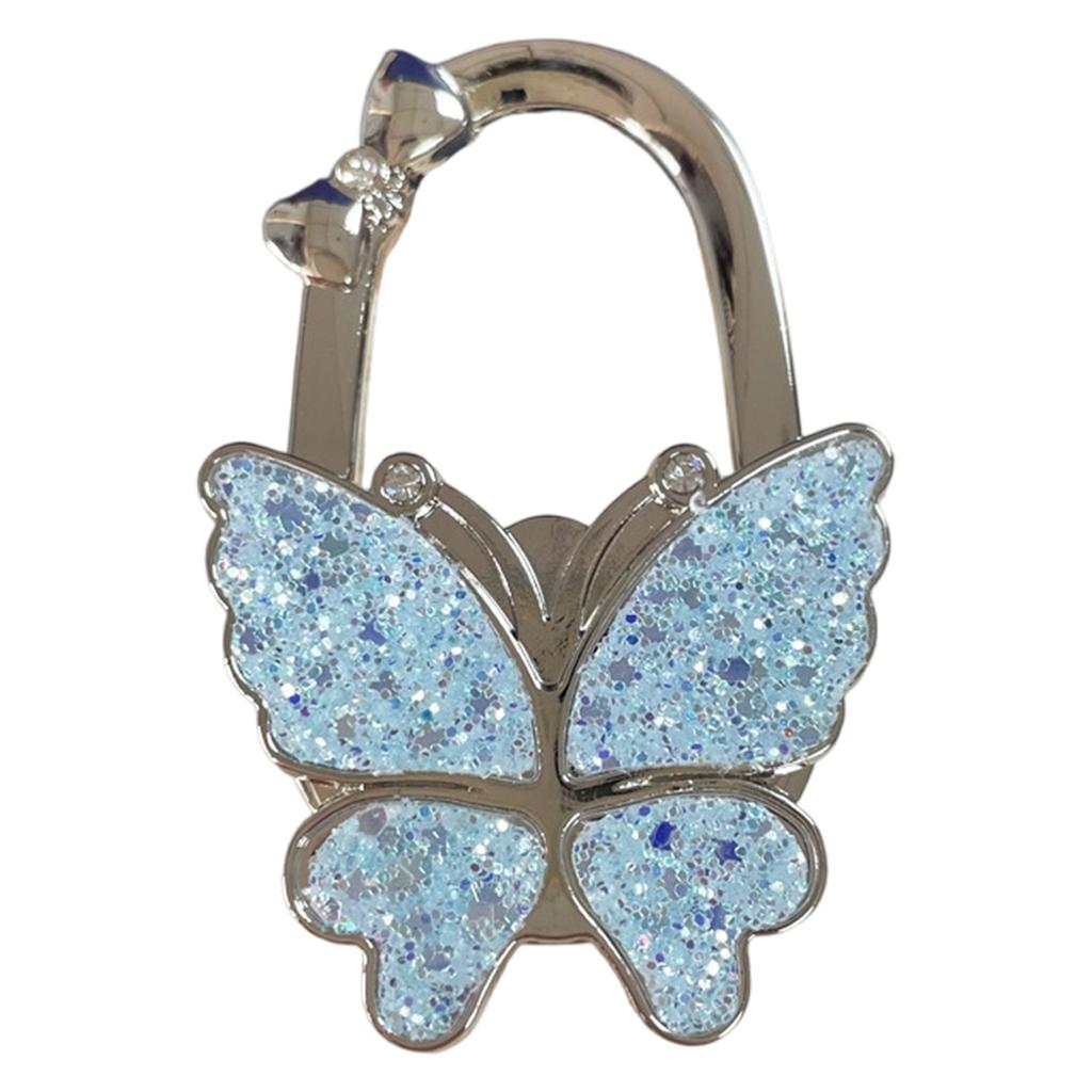 Glitter Butterfly Bag Clip Hook for Handbags, Decorative Purse Hanger