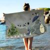 Anime Kawaii T-Totoros Beach Towel For Kids Personalized Bath Towel Pool Towel Vacation Gift Picnic Towel Party Gift