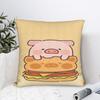 Kissenbezug L-Lulu Pig Hamburger Moderner Kissenbezug für Couch, Sofa, Schlafzimmer