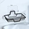 2PCS Stainless Steel Soap Rack Punch-free Nail-free Bathroom Single Layer Drain Wall Hanging Sucker Soap Box Light Luxury Shelf