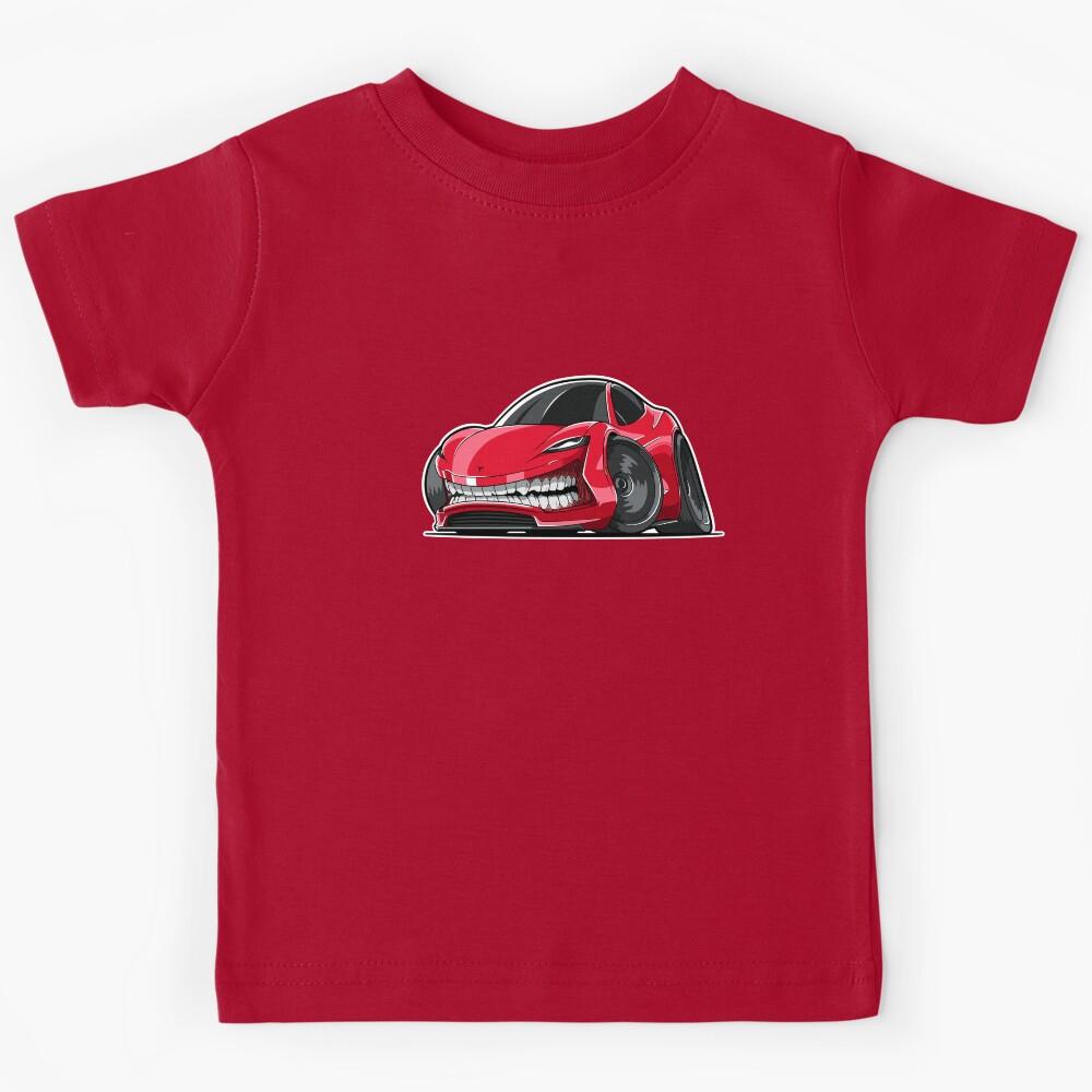 Tesla Roadster Red #Angrycars collection Kids T-Shirt 110