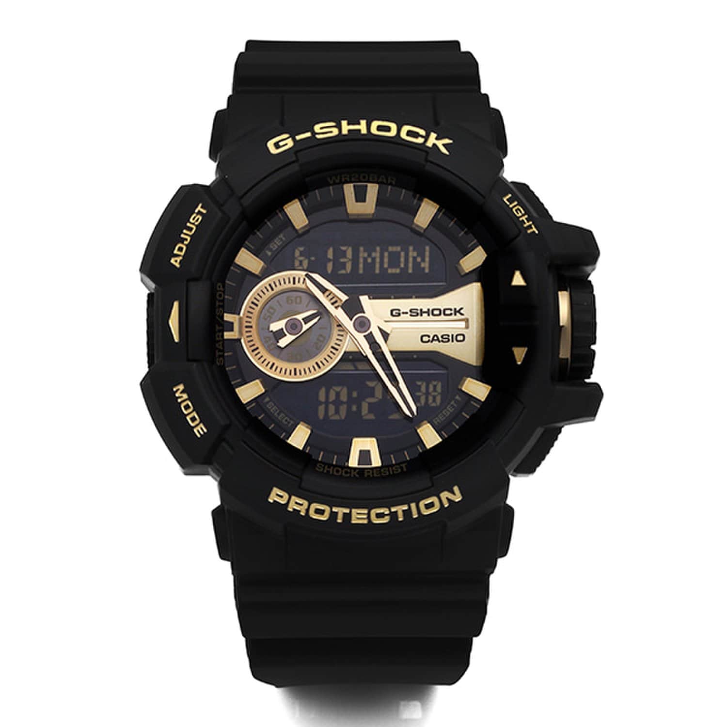 [G-SHOCK] GA-400GB-1A9DR (ГА-400ГБ-1А9) Мужские спортивные военные часы с большим циферблатом, цифро-аналоговые, из смолы