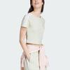 New Adidas Essential Regular T-Shirt Women's Linen Green IY4270