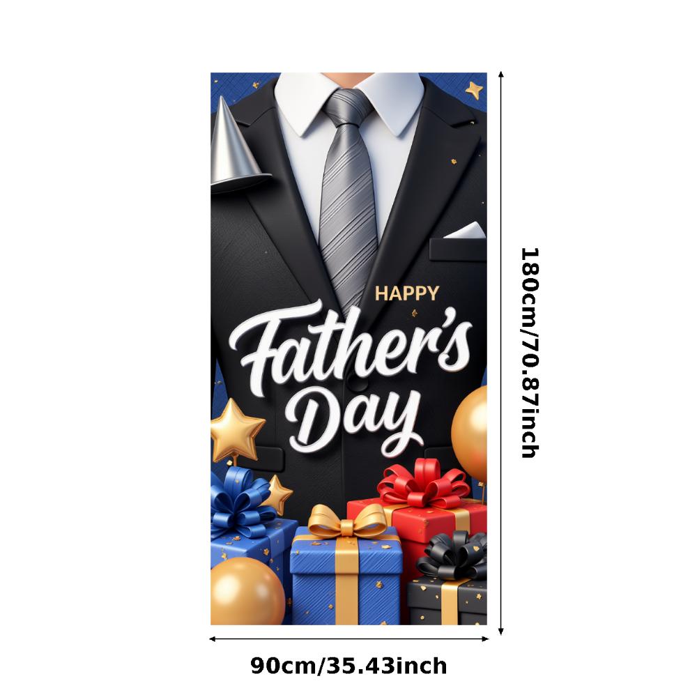 Father's Day Banner Polka Dot Pattern Party Decoration Happy Father's Day Gift Decor Event Banner For Party Background Indoor