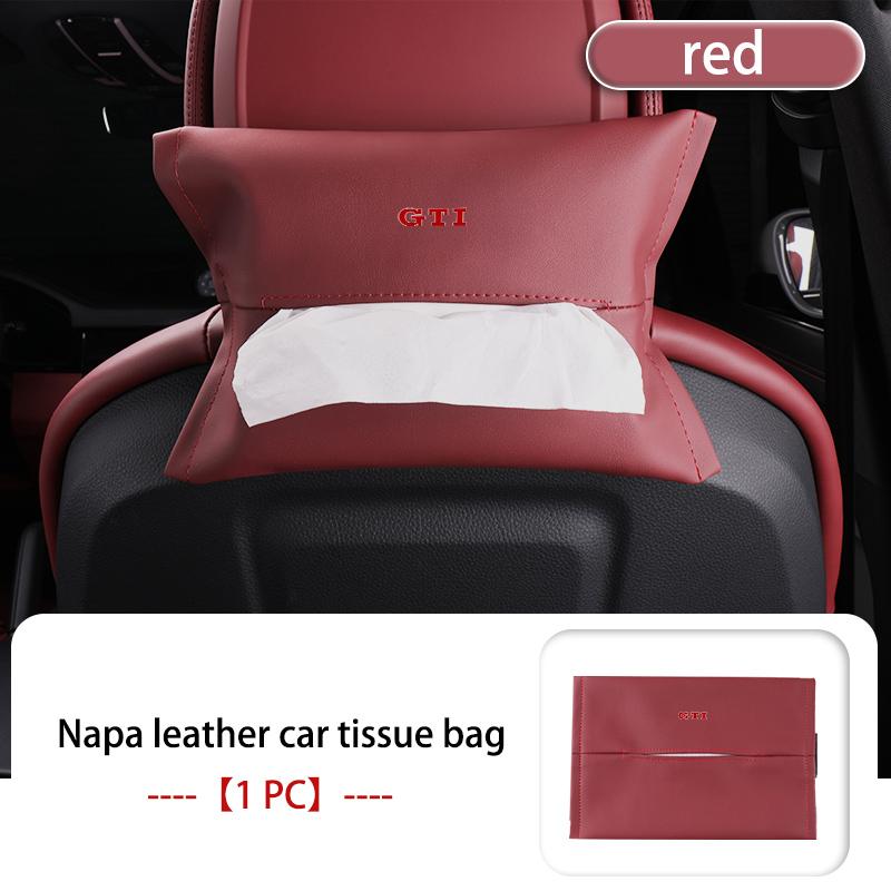TMBCU1 Leather Car Tissue Storage Bag Back Seat Hanging Tissue Box For Volkswagen VW Passat B5 B5.5 2000- 2007 2008 2009 2010 Touareg