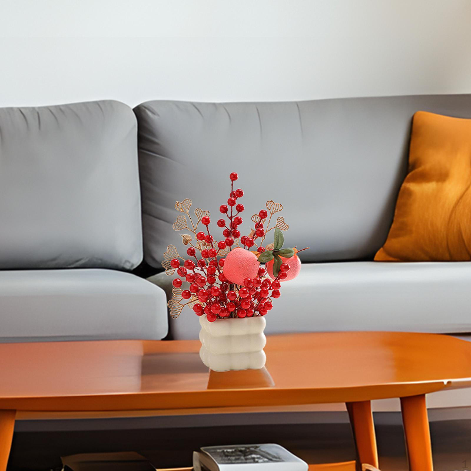 

Китайский год Искусственное растение в горшке Бонсай Фэн-шуй Украшение Декоративное Украшение Стола Style A