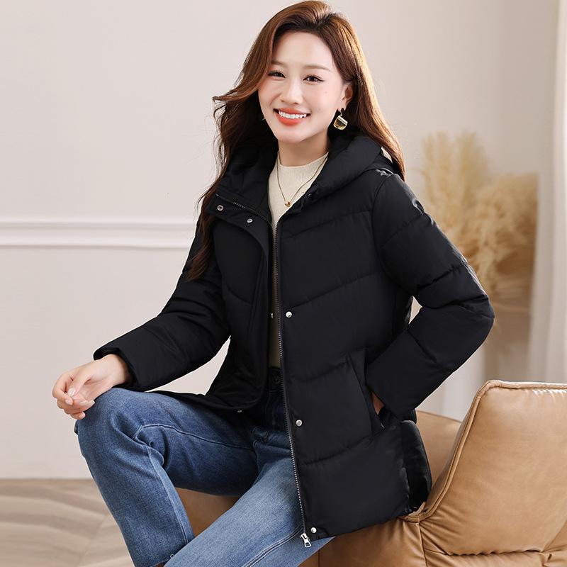 Stor Størrelse Dame Polstret Jakke, Ny Løs og Tynn Jakke, Vinter Polstret Jakke.