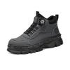 Hard-soled anti-piercing labor boots Martin boots British American retro outdoor mountaineering high-top dad shoes