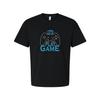 Unisex Grafik-T-Shirt mit Let's Play Game Controller Design in Blau für Freizeit