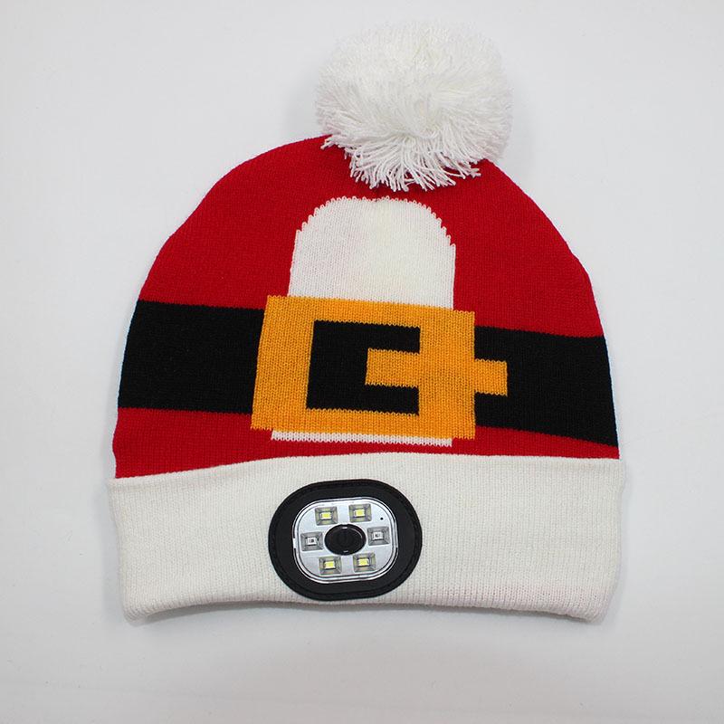 Rechargeable LED Light Beanie - Glow-in-the-Dark Winter Hat for Night Running Outdoors