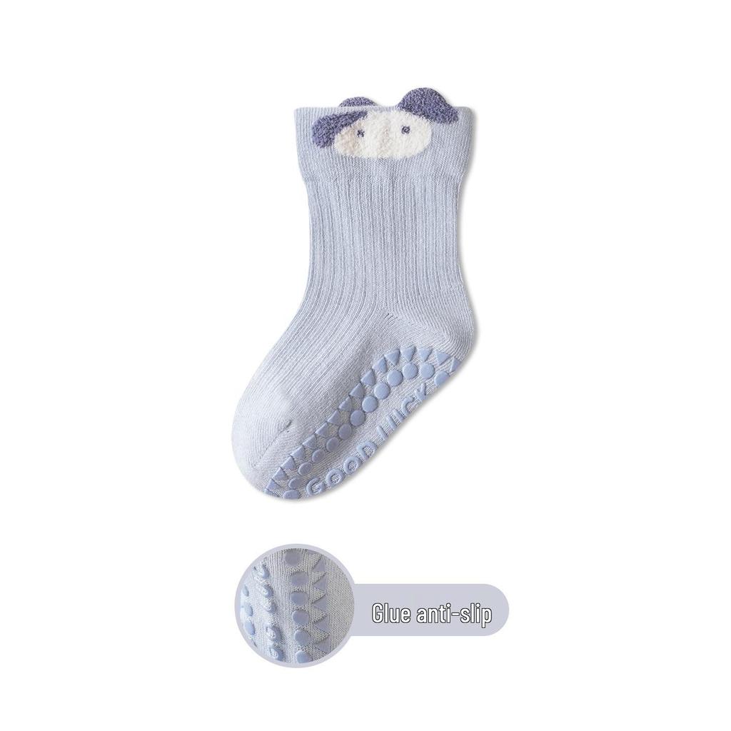 Newborn Mid-Calf Cartoon Socks - Non-Binding, Non-Slip, Boneless Cotton for Spring & Autumn