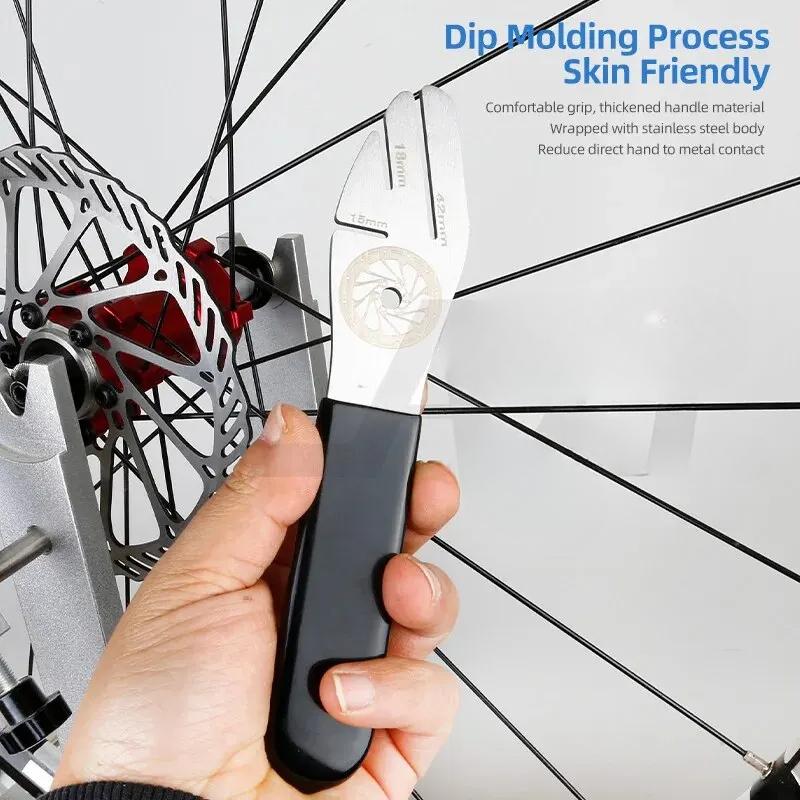Bike Disc Brake Rotor Alignment Truing Tools Mountain Bicycle Disc Flattening Correction Wrench Stainless Steel Tool