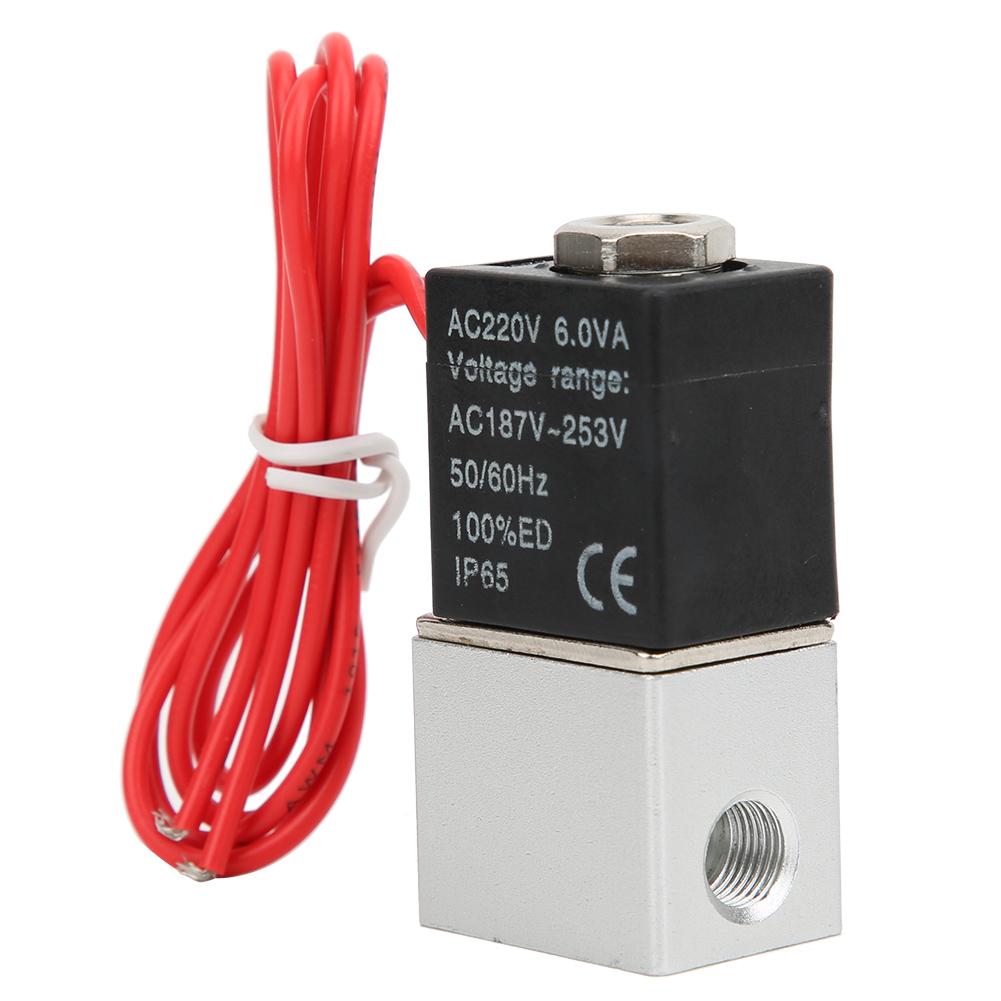 Direct Acting Solenoid Valve Water  Oil Aluminum Alloy Body Valve 220VAC