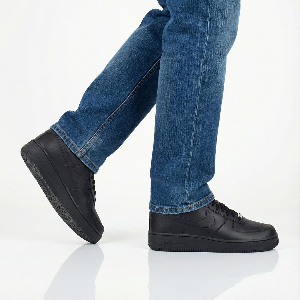 Nike Air Force 1 Low 07 - Herren Sneakers Schuhe Leder Schwarz CW2288-001 ORIGINAL