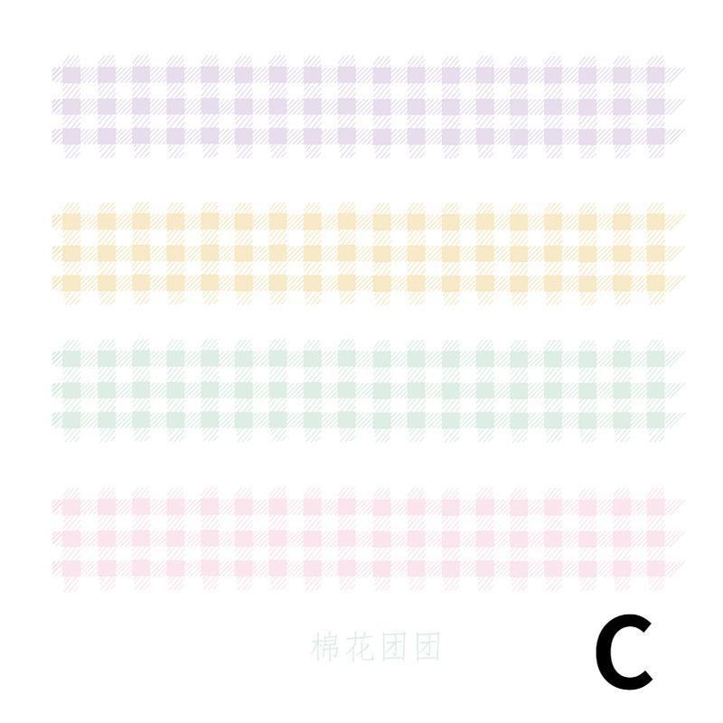 4 Rollen Frisches Farbverlauf Gitter Washi Tape für Klebende Schulsachen Tagebuch Journal DIY Planer Scrapbooking