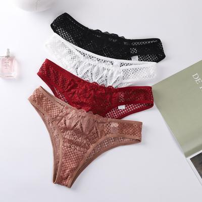 Spitze Damenunterwäsche Sexy Spitzen-Slips Ausgehöhlte Dreieck-Dessous Übergröße Slips