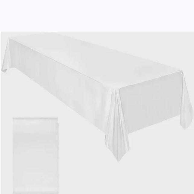 Rectangle Wedding Satin Tablecloth 57x102inch Bright Smooth Silk Table Cover for Wedding Banquet Anniversary Dining Table Decoration