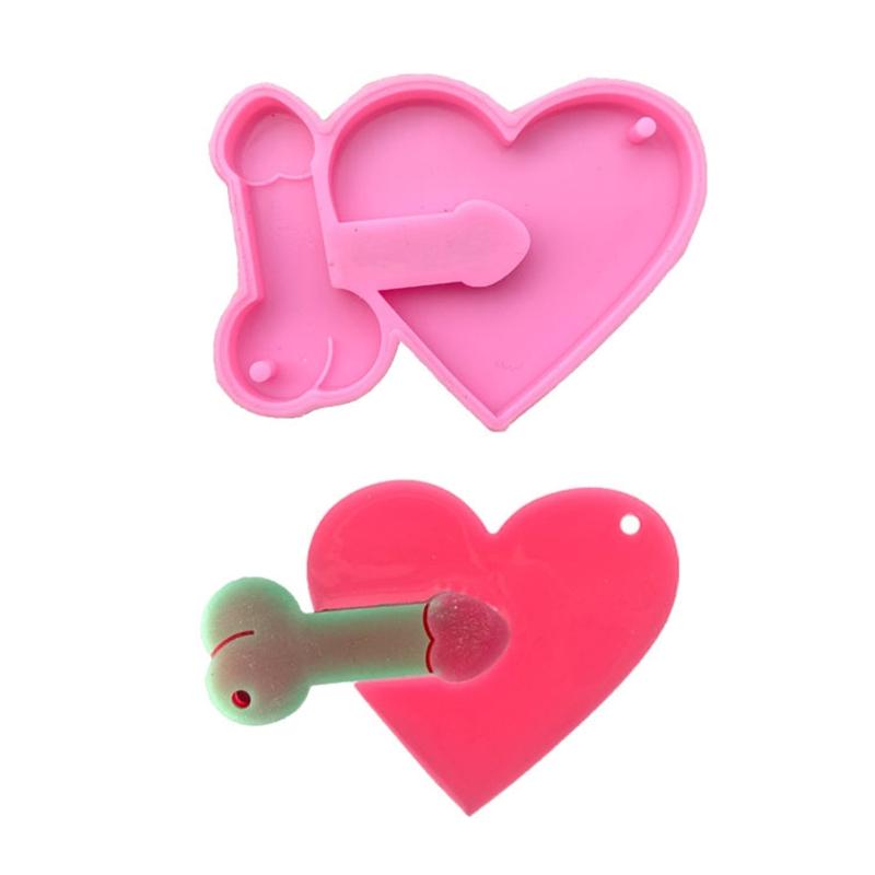 DIY Love for Brother Combination Mold Mirror Silicone Mold Keychain Pendant Jewelry Crafting Mould for Valentine's Day G