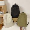 Solid Color Small Standard Double Zipper Japanese and Korean Casual Style Backpack New Travel Backpack