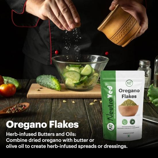 NeutraVed Oregano Leaves | Pure leaves for Home Made Seasoning | Flakes/Dry Oregano Leaves For Seasonings, Pizza, Pasta 100g