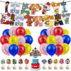 Paw Patrols Party Supplies Balloons Banner Cupcake Toppers Kids Birthday Decor